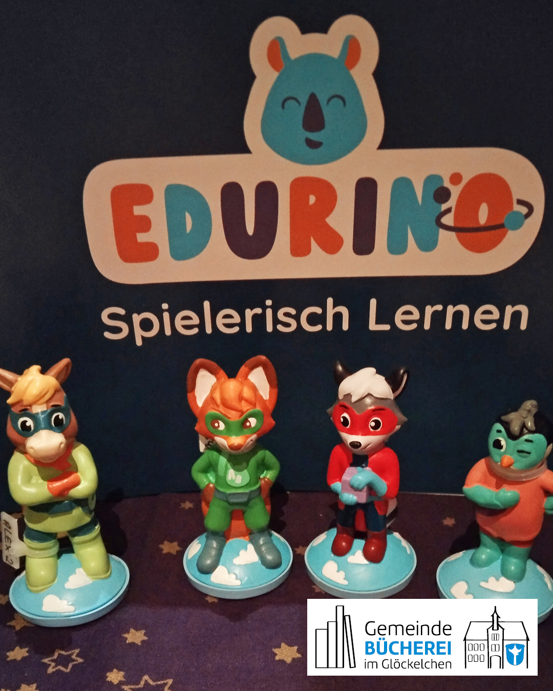 Neue Edurino-Lernfiguren pünktlich zu den Weihnachtsferien
Im Foto zu sehen sind die Edurino-Figuren Ollie, der Knobel-Champion, Alex 2, Mika 3, der ABC-Fuchs und Robin 3, das Mathe-Genie