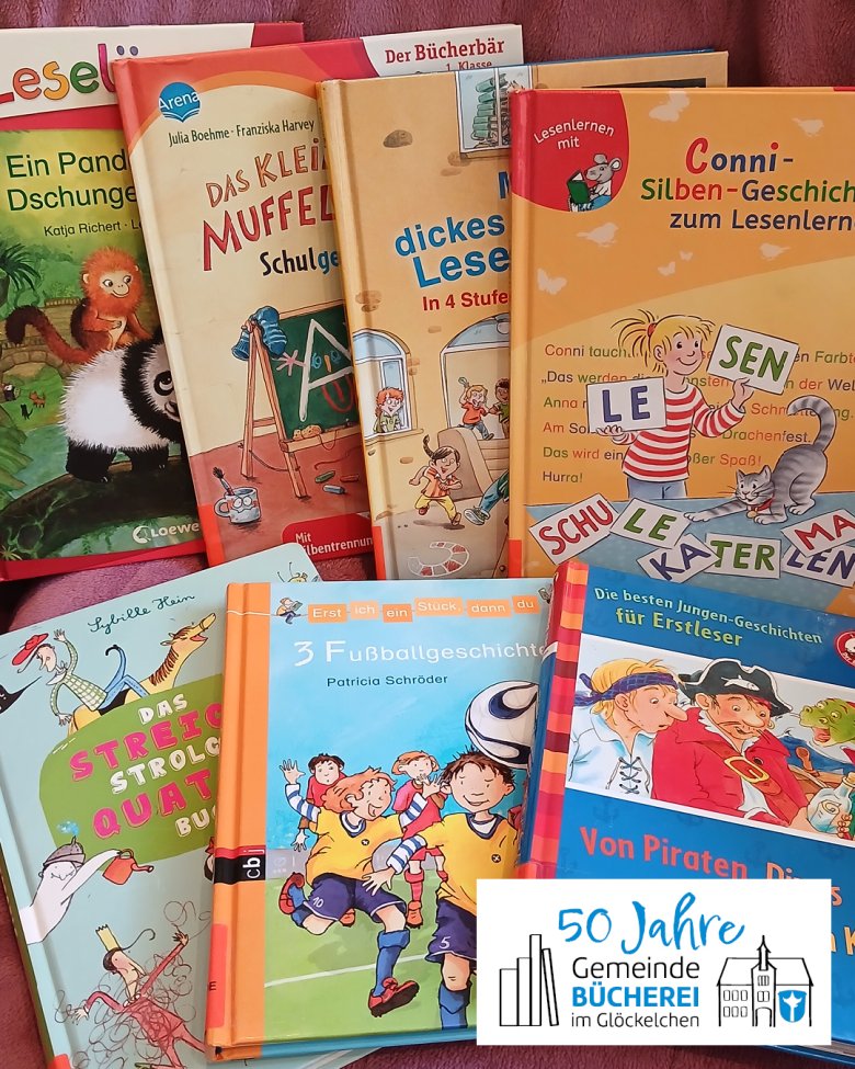 Neue Bücher für Kinder Auf dem Bild sieht man viele Bücher für die Kinder