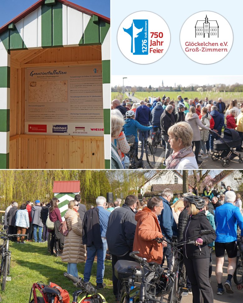 Glöckelchenverein erinnert an historische Gemarkungsgrenze Auf den Fotos sind Eindrücke der Grenzinstallation zu sehen