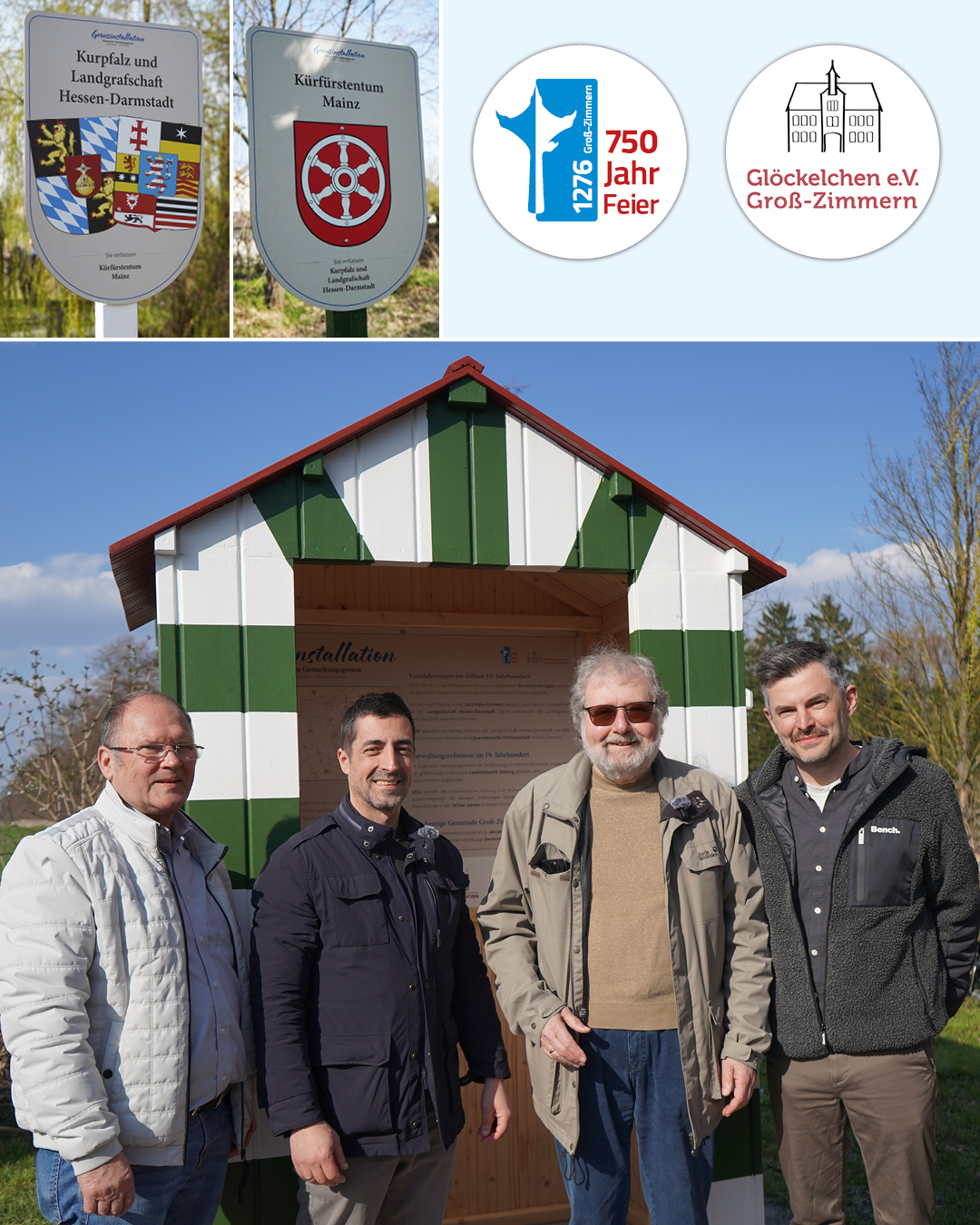 Zu sehen ist das enthüllte Grenzhäuschen 