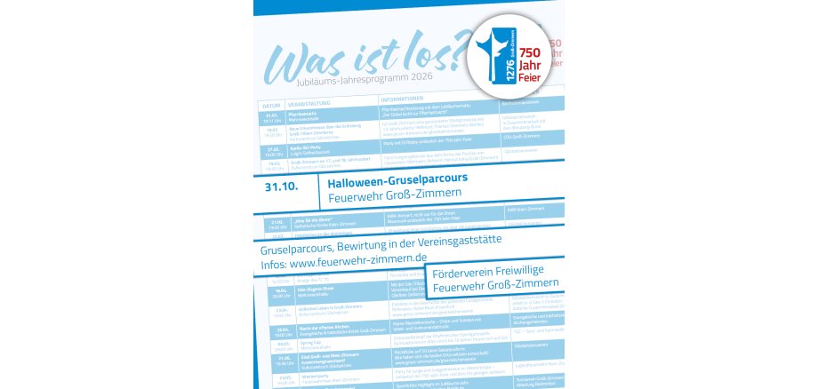 Es ist ein Ausschnitt der Vorderseite des Programmflyers zu sehen