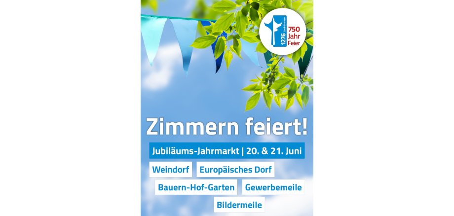 Jubiläums-Jahrmarkt am 20. und 21. Juni Weindorf, Europäisches Dorf, Bauern-Hof-Garten, Gewerbemeile, Bildermeile