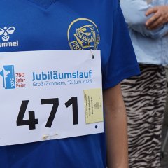 Auf dem Bild sieht man einen Nummernschild auf Jubiläumslauf