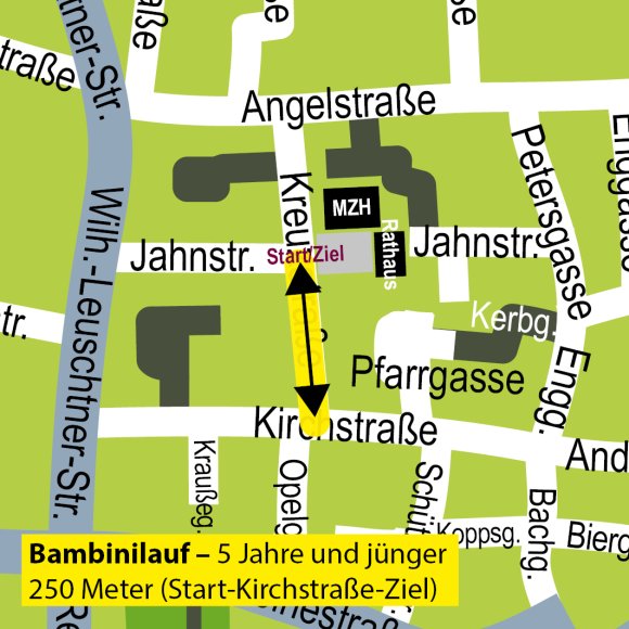 Auf dem Bild sieht man Grafik zum Bambini Lauf