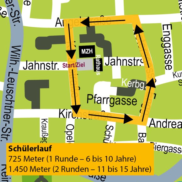 Auf dem Bild sieht man Grafik zum Schüler-Lauf