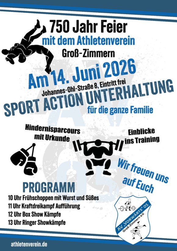 Auf dem Bild sieht man den Flyer zum Athleten-Sportwochenende