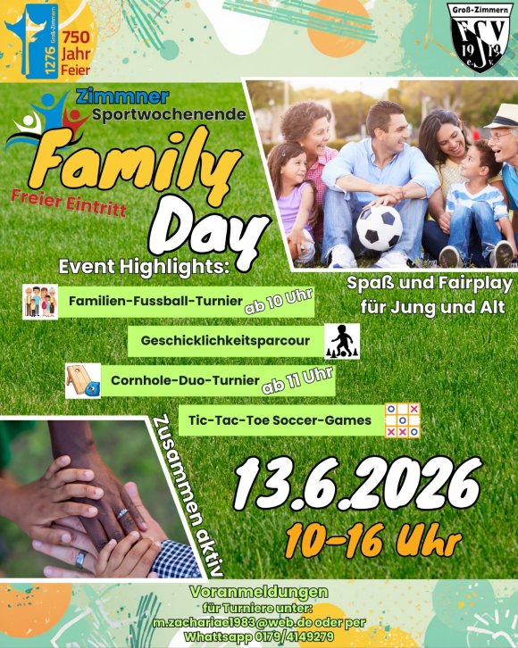 Auf dem Bild sieht man den Flyer zur Voranmeldung für den Familientag