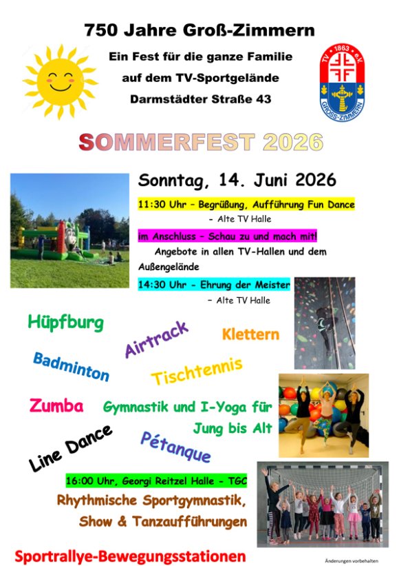 Auf dem Bild sieht man das Plakat zum 750-Jahr-Feier Sommerfest