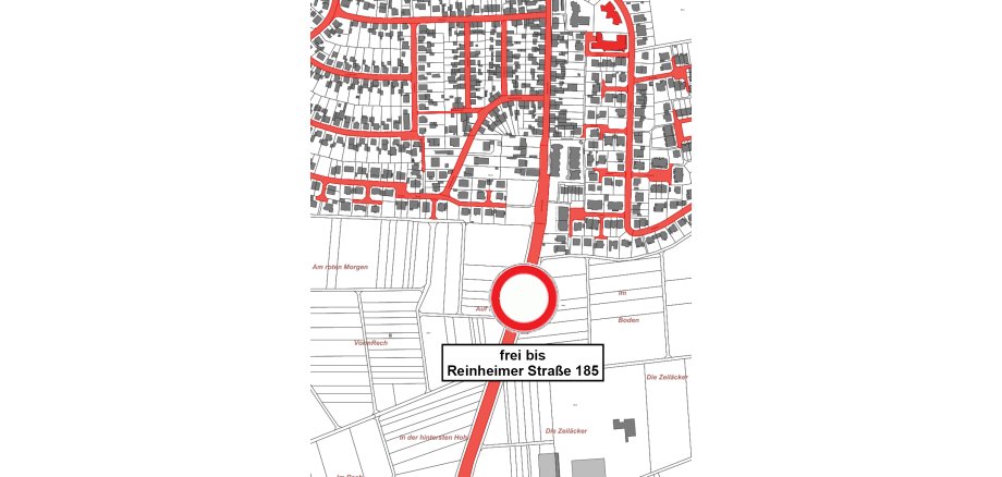 Die Sperrung ist in Karte eingezeichnet