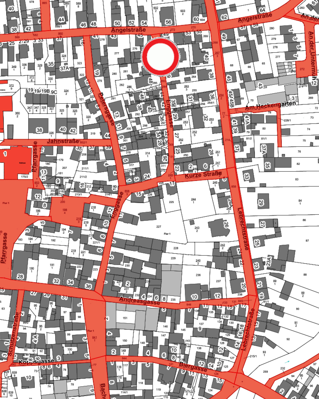 Die Sperrung ist in Karte eingezeichnet