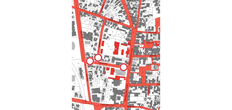 Vollsperrung Nordring Die Sperrung ist in Karte eingezeichnet