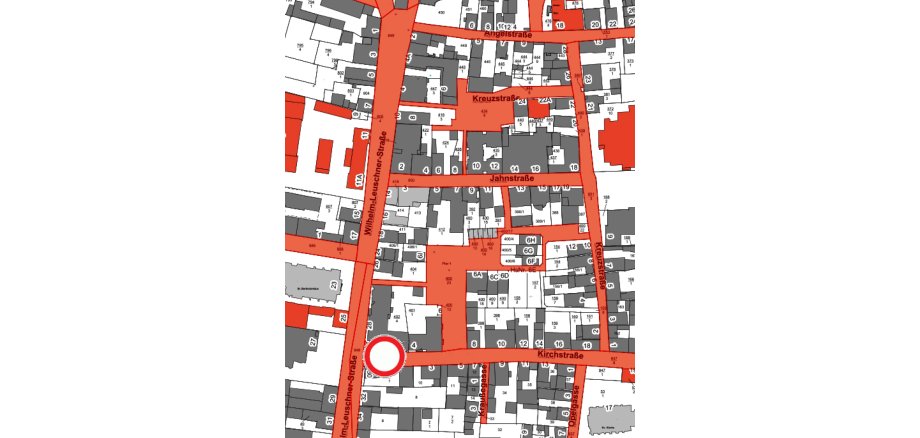 Vollsperrung Nordring Die Sperrung ist in Karte eingezeichnet