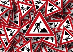 Baustellen Warnschild