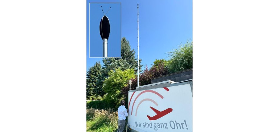 Fluglärm Zeigt die zusätzliche Lärmmessstelle