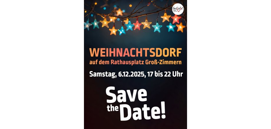 Weihnachtsdorf Auf dem Foto sieht man die Einladung zum Weihnachtsdorf