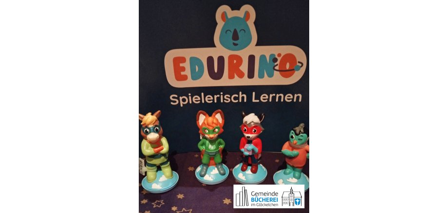 Neue Edurino-Lernfiguren pünktlich zu den Weihnachtsferien
Im Foto zu sehen sind die Edurino-Figuren Ollie, der Knobel-Champion, Alex 2, Mika 3, der ABC-Fuchs und Robin 3, das Mathe-Genie
