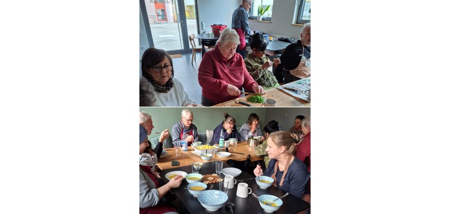 KochKlatsch Menschen bei der Zubereitung und beim gemeinsamen Essen