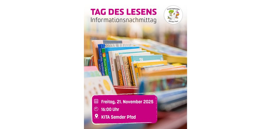 Tag des Lesens Auf dem Bild sieht man die Einladung zum Tag des Lesens