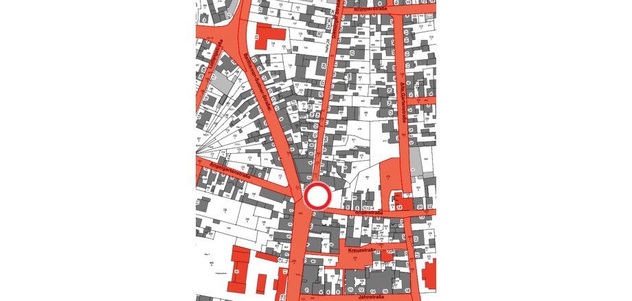 Vollsperrung in der Dieburger Straße / Angelstraße