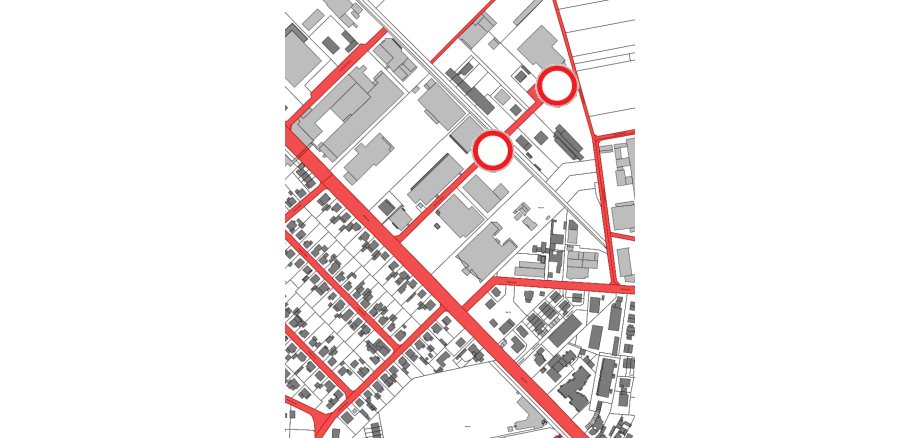 Vollsperrung in der Dieburger Straße / Angelstraße