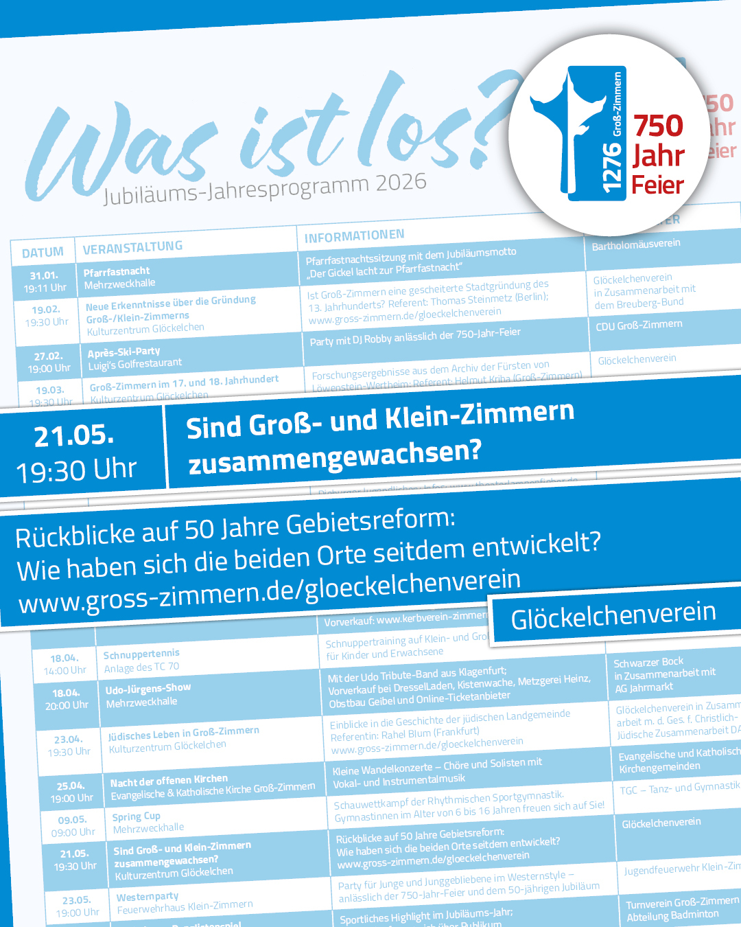 Es ist ein Ausschnitt der Vorderseite des Programmflyers zu sehen