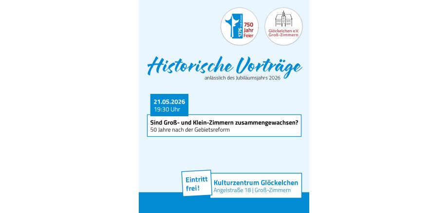 Auf dem Foto ist die Einladung zum Vortrag zu sehen.