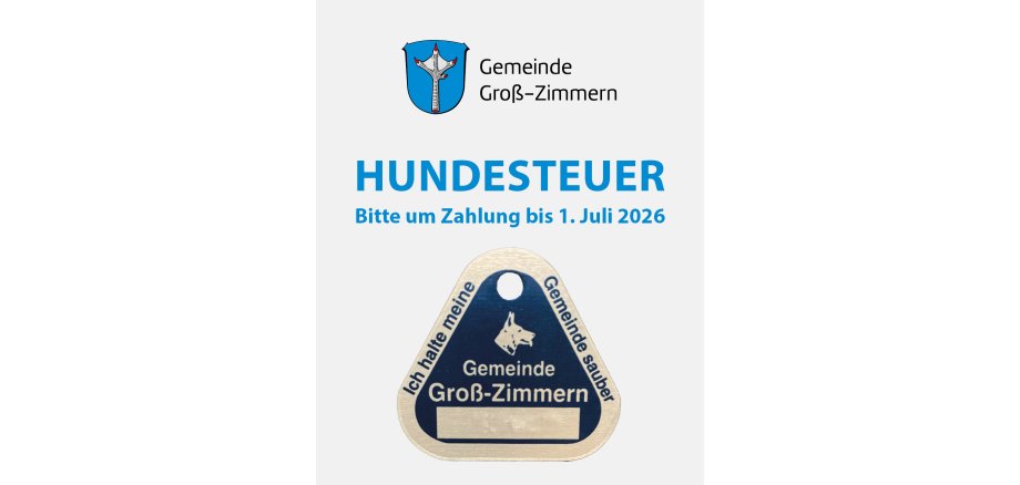 Die Finanzabteilung erinnert an den Zahlungstermin Hundesteuer 2026