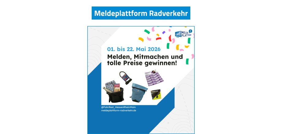 Auf dem Bild ist das Plakat zur Meldeplattform Radverkehr zu sehen