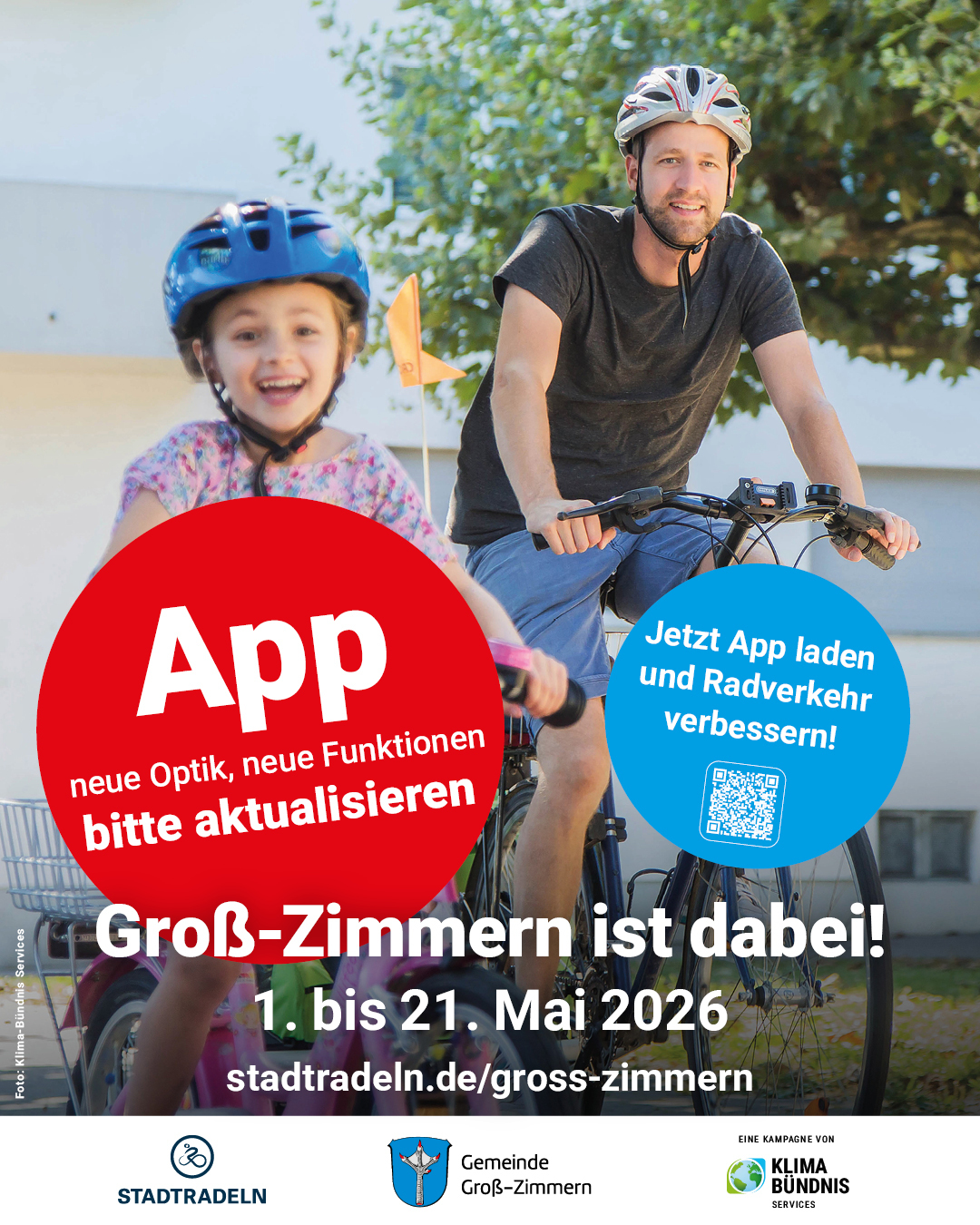 Auf dem Foto ist das Plakat zum Stadtradeln zu sehen