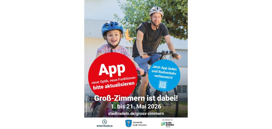 Auf dem Foto ist das Plakat zum Stadtradeln zu sehen