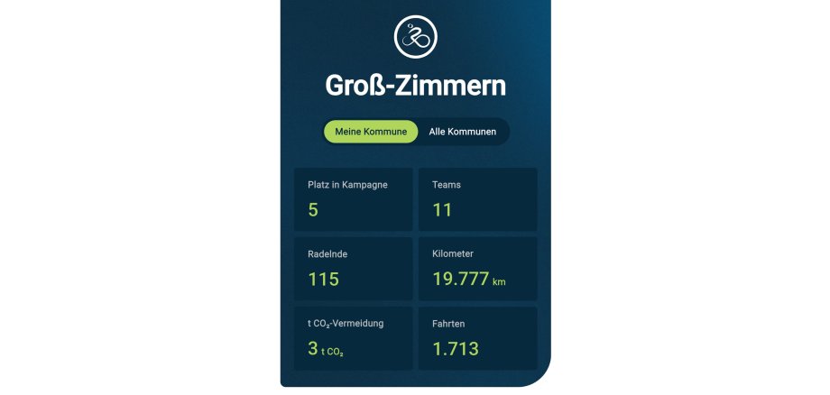 Ergebnis Stadtradeln In der Grafik sind die im Text beschriebenen Zahlen dargestellt