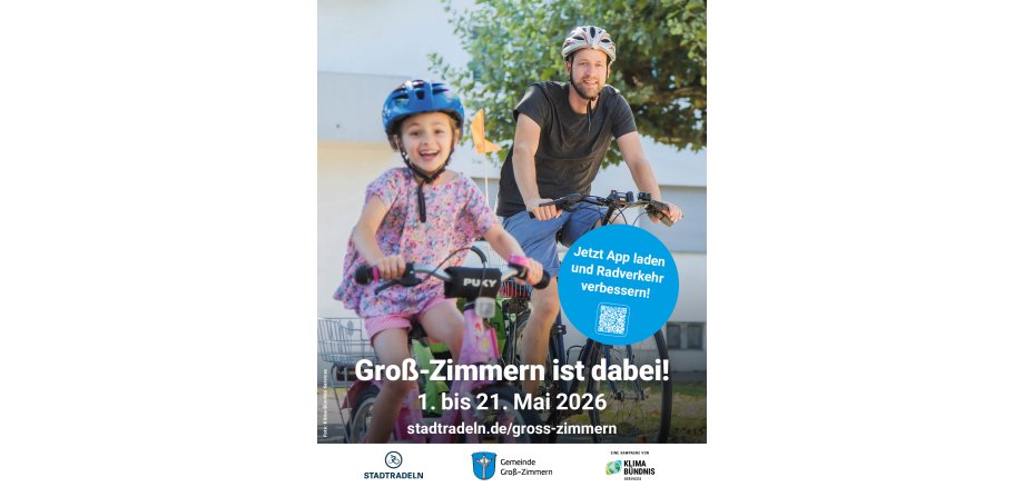 Auf dem Foto ist das Plakat zum Stadtradeln zu sehen