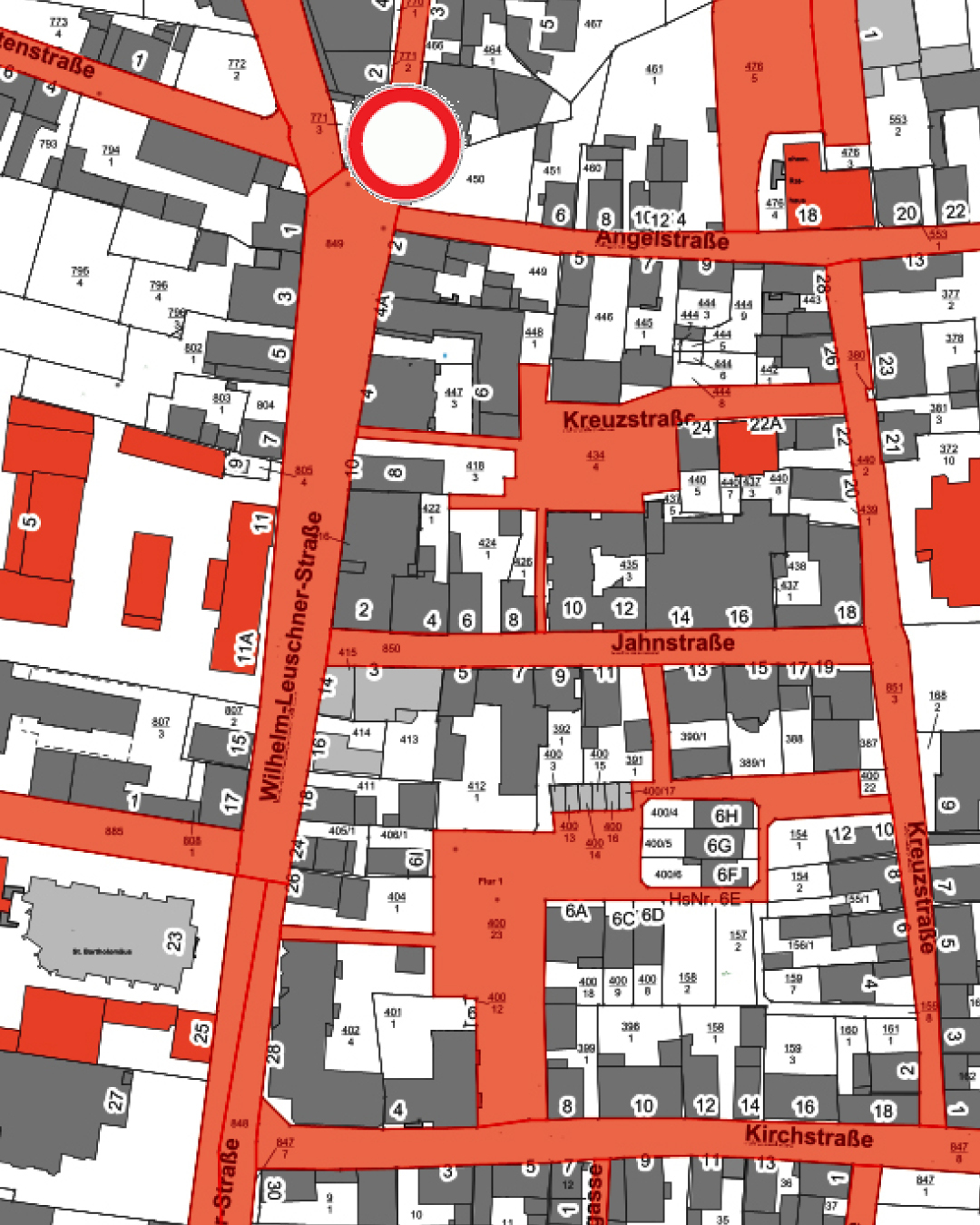 Vollsperrung Nordring Die Sperrung ist in Karte eingezeichnet