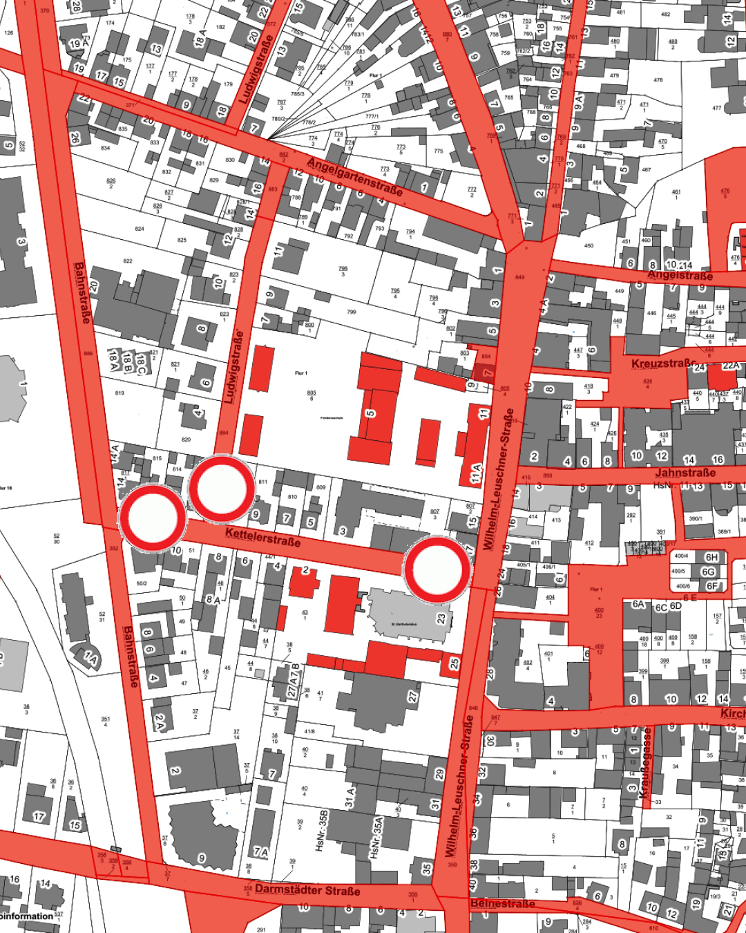 Vollsperrung Nordring Die Sperrung ist in Karte eingezeichnet
