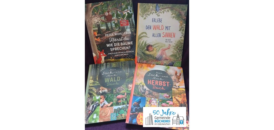 Was tun in den Herbstferien? Auf den Foto sieht man zahlreiche Bücher zum Thema Herbstferien
