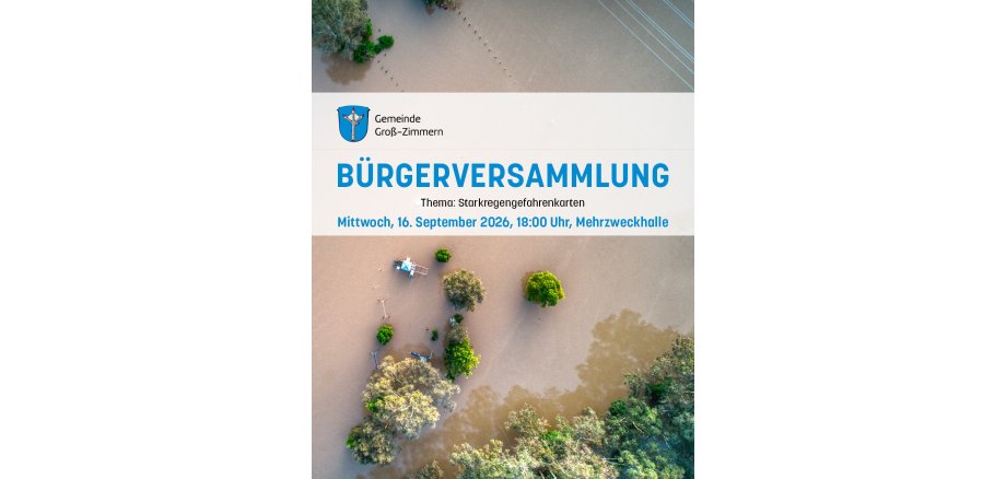 Bürgerversammlung Einladung Auf dem Foto sind die Termininformationen zu sehen