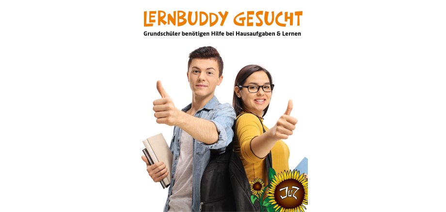 Lernwerkstatt Ein Junge und eine Mädchen haben Bücher in die Hände und halten die Daume oben.