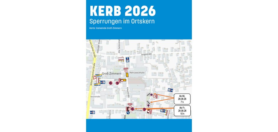 Vollsperrung und Haltverbote Die Sperrungen sind in Karte eingezeichnet