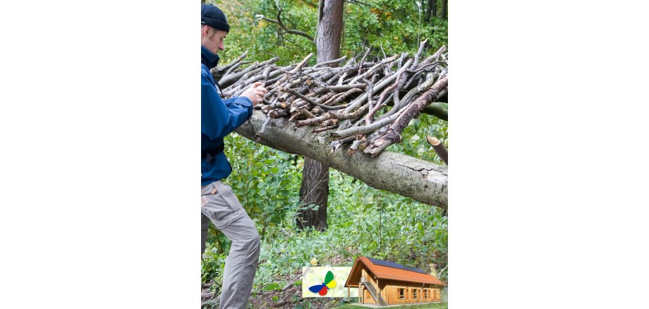 LandArt Auf dem Foto sieht man eine Veranstaltung an der Waldschule