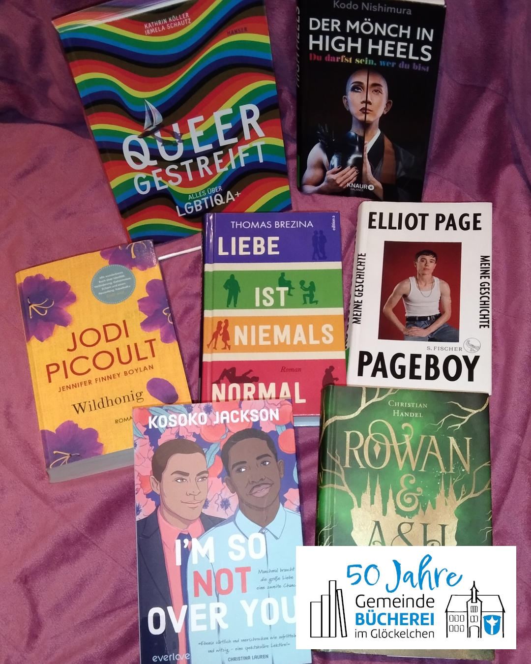 Vom Fantasyroman bis zur Autobiografie Auf den Foto sieht man die im Text beschriebenen Bücher
