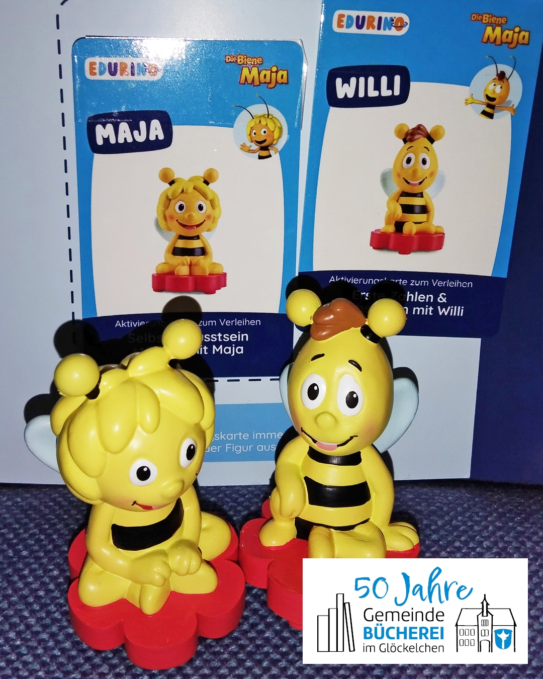 Biene Maja und Willi Auf den Foto sieht man die im Text beschriebenen EDURINOs