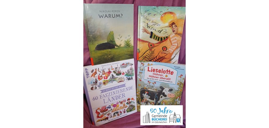 Neue Bücher für Kinder Auf dem Foto sieht man verschiedene Bilderbücher für Kinder