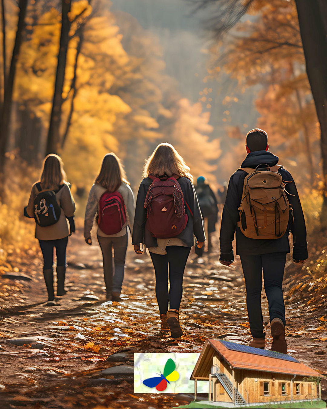 Förderverein Waldschule: Herbstlicher Spaziergang im Messeler Hügelland Auf dem Bild sieht man das Plakat zum Herbstlicher Spaziergang der Waldschule