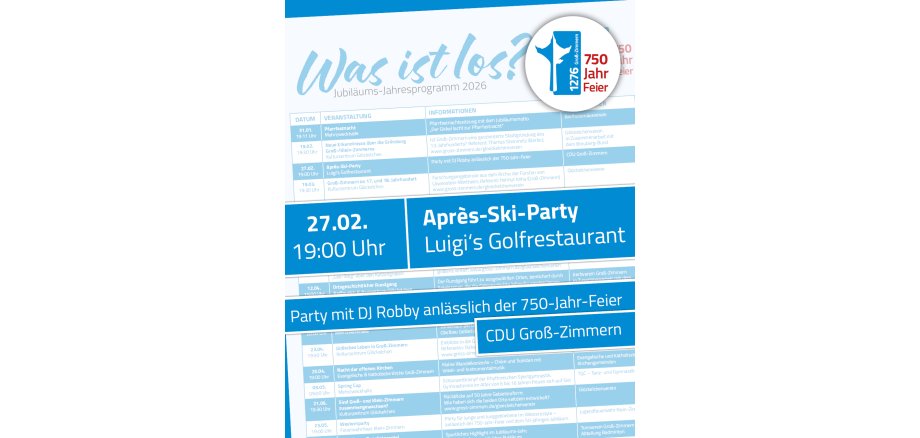Es ist ein Ausschnitt der Vorderseite des Programmflyers zu sehen