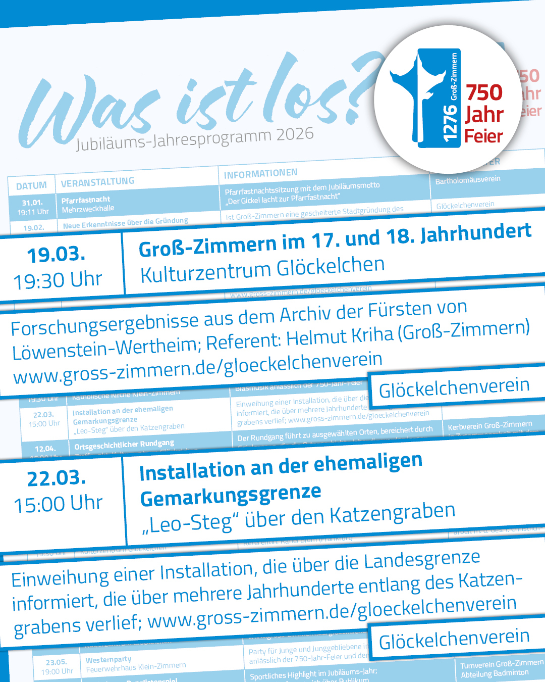 Es ist ein Ausschnitt der Vorderseite des Programmflyers zu sehen