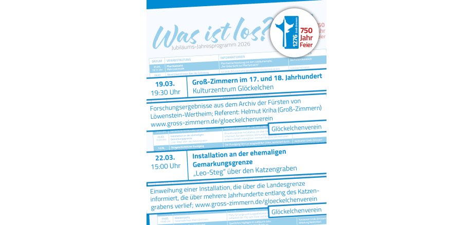 Es ist ein Ausschnitt der Vorderseite des Programmflyers zu sehen