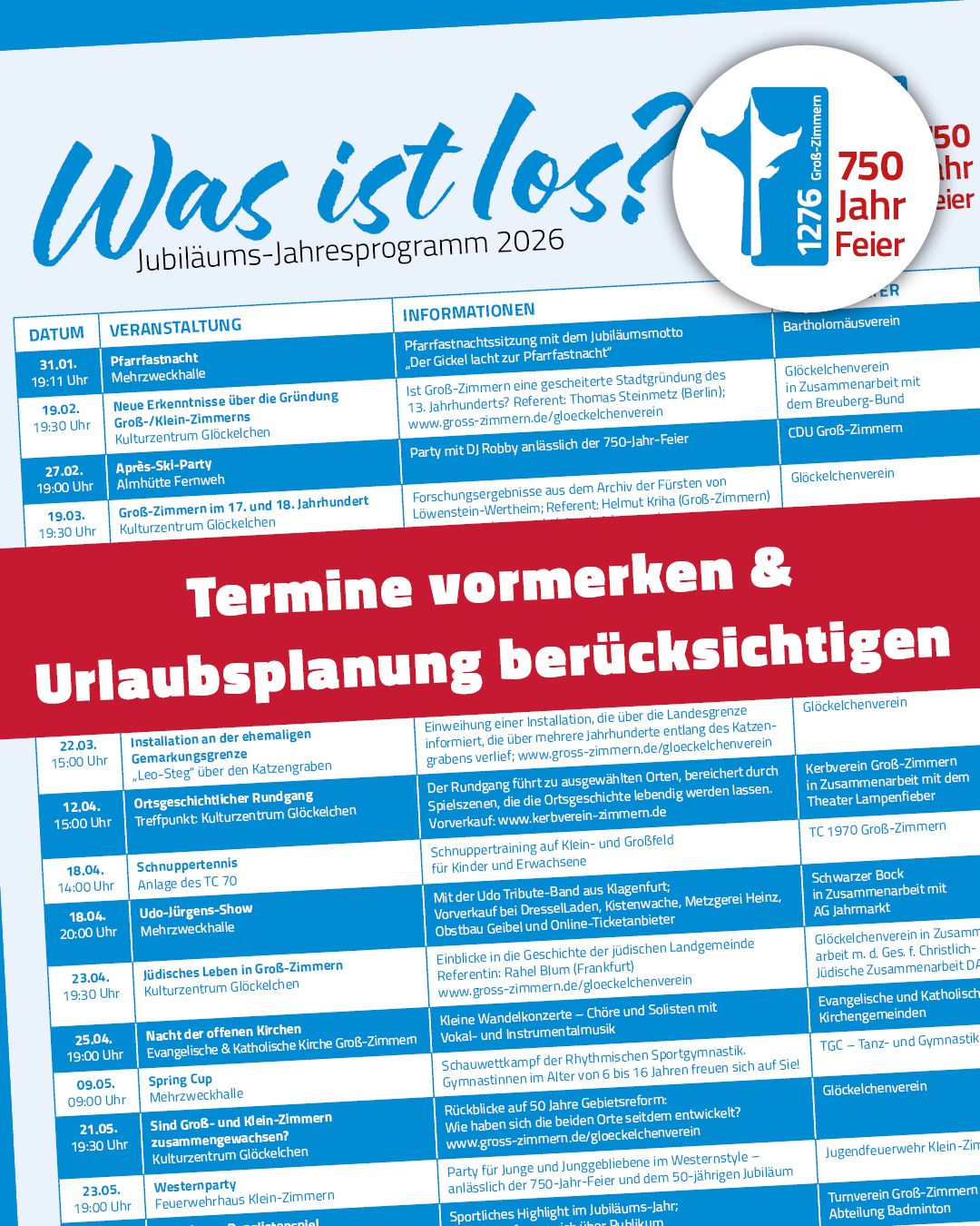 Termine vormerken
