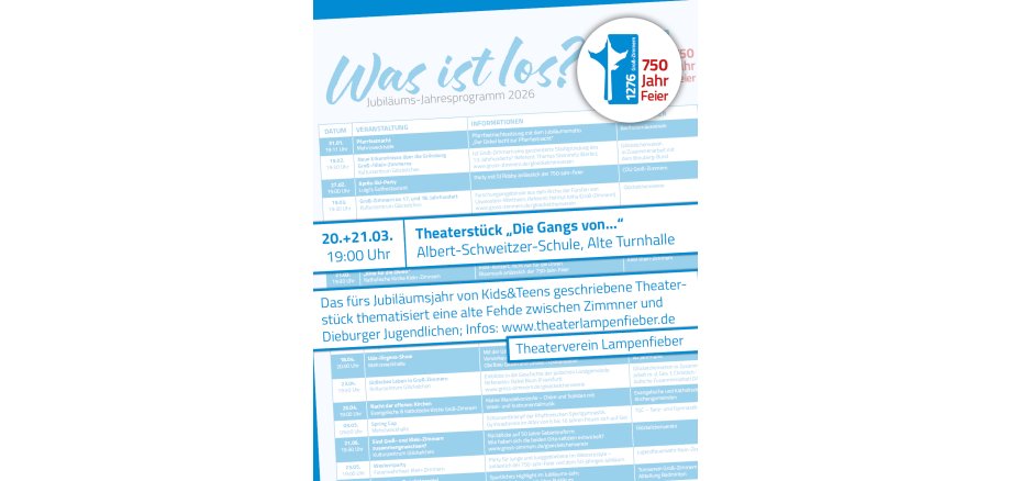 Jubiläums-Spendenlauf Auf dem Foto sieht man den aktuellen Flyer zum Jubiläumslauf