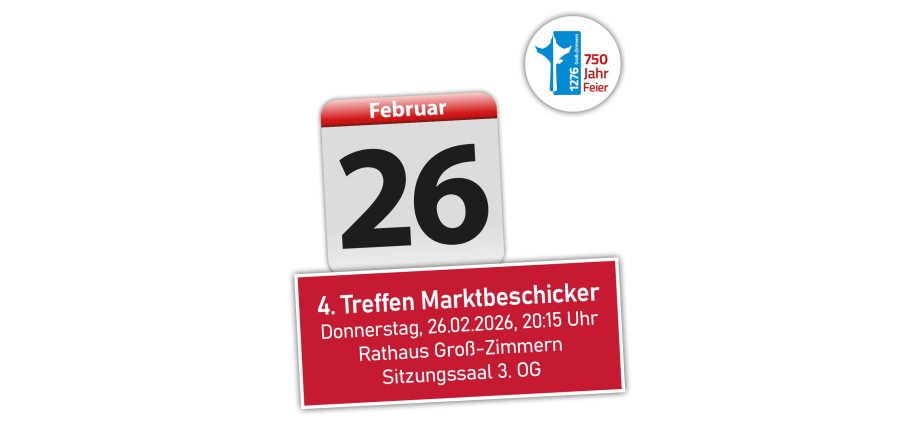 4. Treffen der Marktbeschicker Auf dem Foto sieht man ein Kalenderblatt mit Termininformation