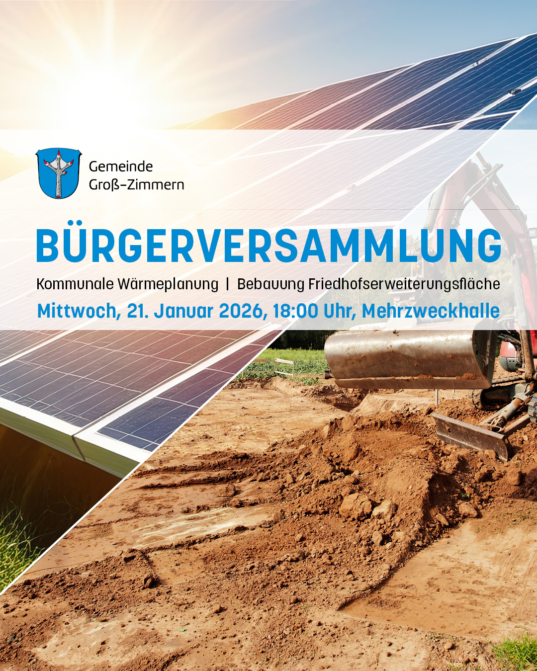 Bürgerversammlung Einladung Auf der Grafik sind die Termininformationen zu sehen